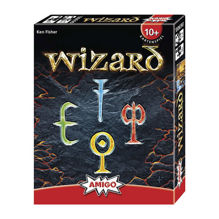 AMIGO Wizard Juego de Cartas de Estrategia | 3-6 Jugadores | +10 Años | 60 Cartas | Edición Alemana e Inglesa | 06900