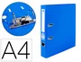 Liderpapel Documenta Archivador de Palanca A4 Forrado PVC con Rado Lomo 52mm Azul Compresor Metálico