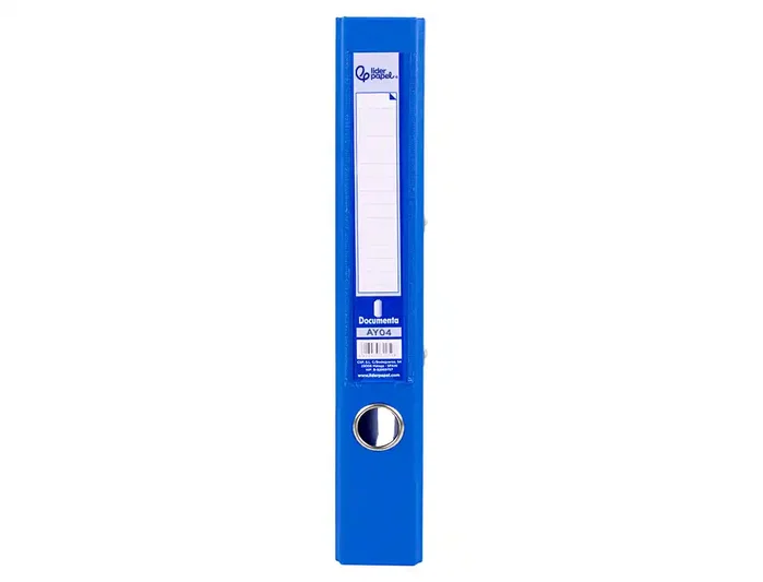 Liderpapel Documenta Archivador de Palanca A4 Forrado PVC con Rado Lomo 52mm Azul Compresor Metálico