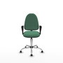 PIQUERAS Y CRESPO Silla de oficina Aýna Verde esmeralda con base cromada