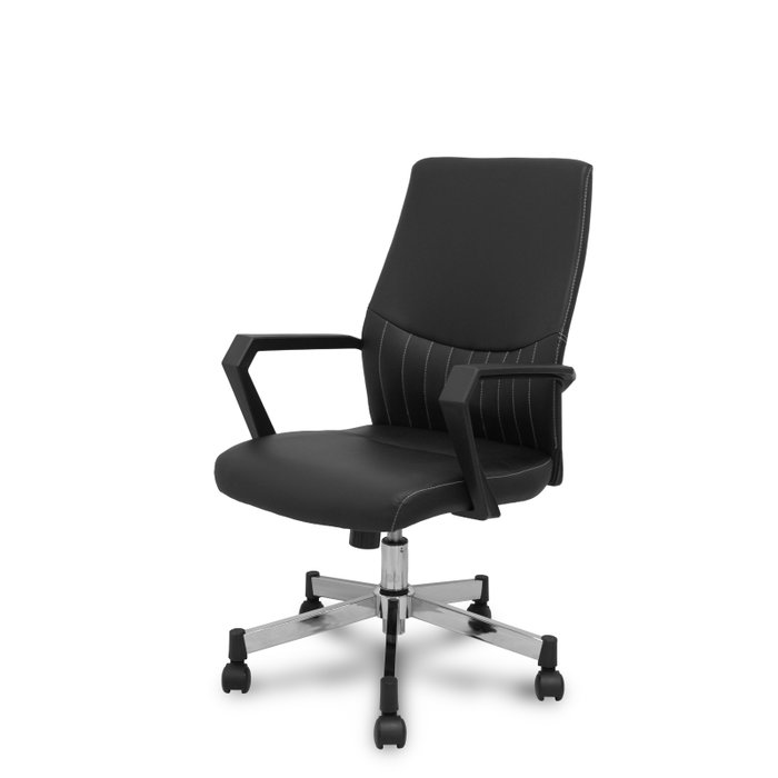 FORÖL Silla Opti520 confidente tapizada en similpiel negro