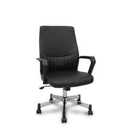 FORÖL Silla Opti520 confidente tapizada en similpiel negro