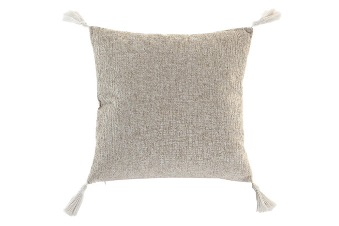 DKD Home Decor Pack de 2 Cojines de Poliéster 45x45 cm Crudo