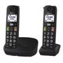 Panasonic KX-TGU112EXB Pack Dúo de Teléfonos Inalámbricos Negro