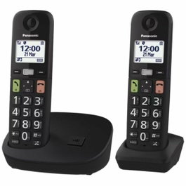 Panasonic KX-TGU112EXB Pack Dúo de Teléfonos Inalámbricos Negro