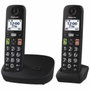 Panasonic KX-TGU112EXB Pack Dúo de Teléfonos Inalámbricos Negro