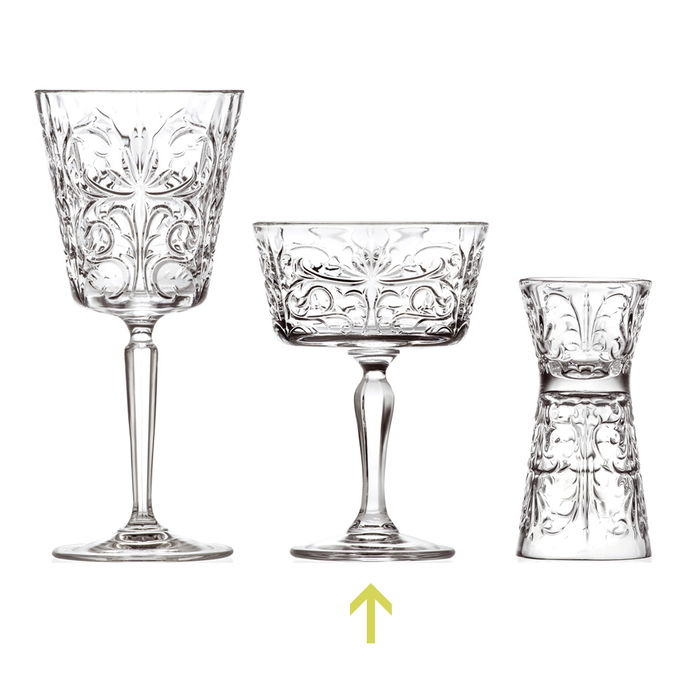 Rcr Cristalleria IT Copa Cóctel 268 Ml Mm Altura 140 Mm Luxion Eco-crystal Glass Tattoo (6 Unidades)