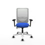 PIQUERAS Y CRESPO Silla de oficina Zulema Azul/Blanco con mecanismo Sincro/Traslack