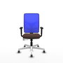 PIQUERAS Y CRESPO Silla de oficina Motilla Sincro/Traslack Marrón oscuro/Azul