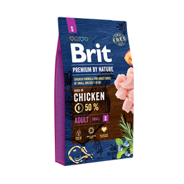 Brit Premium Dog Nature Adult Small 8kg, Pienso Perros Pequeños 1-10kg, 50% Pollo, Sin Cereales