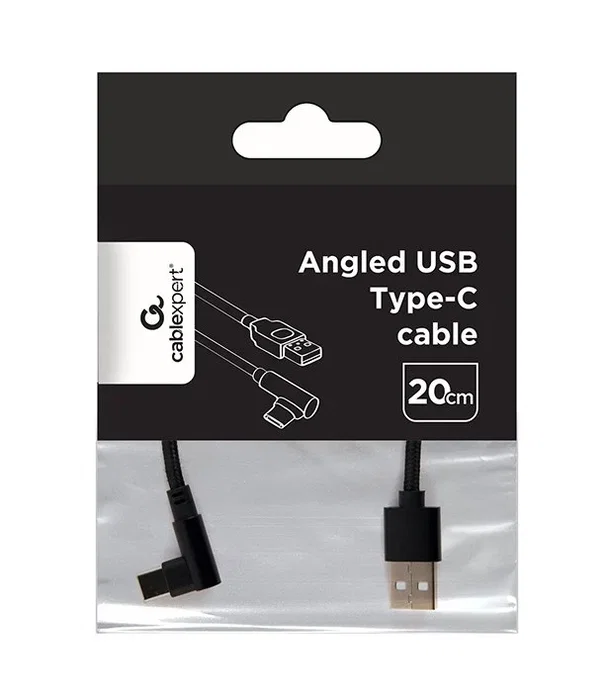 Gembird Cable USB 2.0 USB A a USB C de 0,2 m Negro CC-USB2-AMCML-0.2M