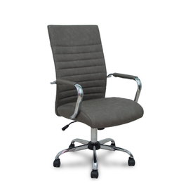 FORÖL Silla de oficina Opti527 con mecanismo basculante y tapizado en similpiel negro
