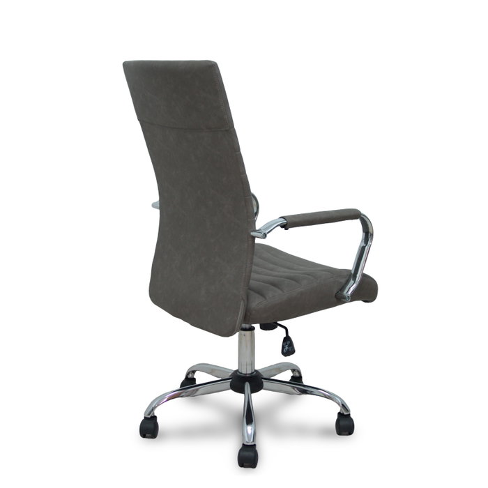 FORÖL Silla de oficina Opti527 con mecanismo basculante y tapizado en similpiel negro