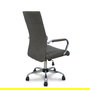 Silla de oficina Opti527 con mecanismo Basculante tapizada con Similpiel color Gris. Equipada con Base cromada, Brazos fijos y Ruedas de nailon 50 mm