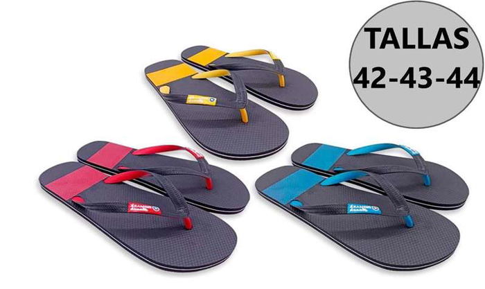 Poessa Chanclas Luxe Caucho Unisex Adulto Talla 42-43-44 Modelos Surtidos