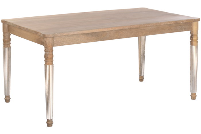 DKD Home Decor Mesa de Comedor Mango Marrón 160x90x76