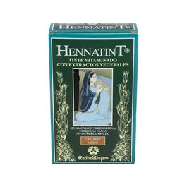RADHE SHYAM Hennatint Tinte Semipermanente Sin Amoniaco, Castaño Medio, 60Ml, Cubre Canas, Con Henna