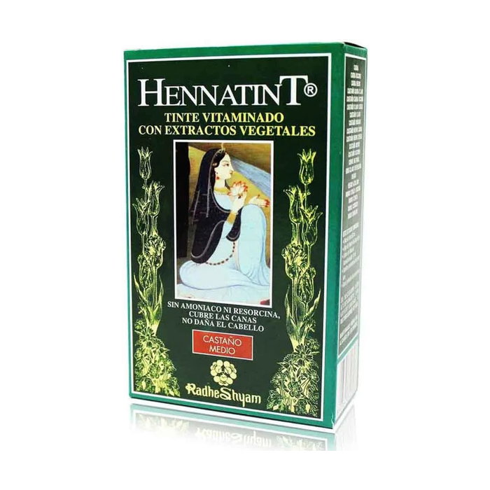 Radhe Shyam Hennatint Castaño Medio Tinte Capilar Semi-permanente Supervitaminado Radhe Shyam Hennatint Castaño Medio Tinte Capilar Semi-permanente Supervitaminado
