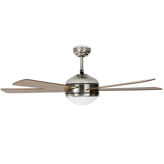 AVANT Ventilador de Techo Avant 132 cm, 65 W, Color Gris con Madera, Incluye Lámpara y Mando a Distancia