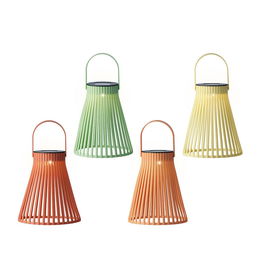 Lumineo Farol solar de plástico en colores surtidos con luz blanca cálida para exterior, encendido automático