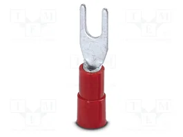 PHOENIX CONTACT Terminal de horquilla aislada M3, 1,5mm², rojo