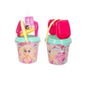 Barbie Cubo de Playa 18 cm con Pala, Rastrillo, Cedazo y 2 Moldes en Red