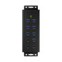 ICY BOX IB-HUB1703-QC3 USB 3.2 Gen 1 Hub de 10 puertos con 3 puertos QC3.0, Negro