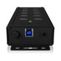 ICY BOX IB-HUB1703-QC3 USB 3.2 Gen 1 Hub de 10 puertos con 3 puertos QC3.0, Negro