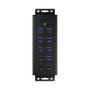 ICY BOX IB-HUB1703-QC3 USB 3.2 Gen 1 Hub de 10 puertos con 3 puertos QC3.0, Negro