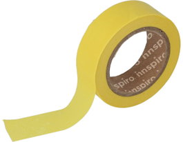 Innspiro Cinta masking tape Washi amarillo 15mm x 10m Serie Lisos Básicos