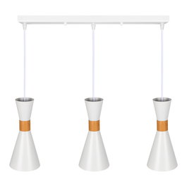 Lámpara Colgante Lana SKD-P138-3-W en Metal y Madera