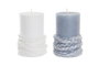 DKD Home Decor Vela de Cera de Parafina 7,2x7,2x10 cm, Pack de 12