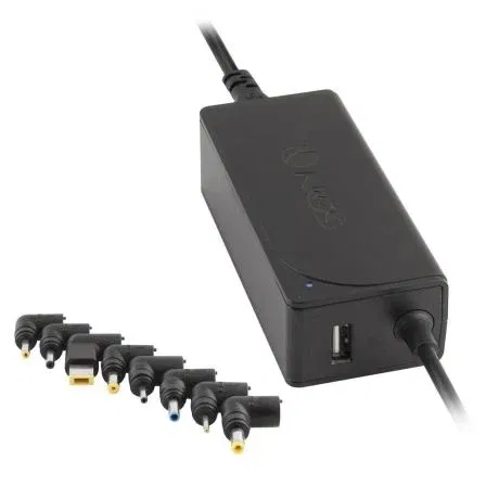 NGS Cargador Portátil Universal W-45W 45W Automático con 8 Conectores Intercambiables para Acer, Lenovo, HP, Asus, Samsung, Toshiba, Voltaje 19-20V NGS Cargador Portátil Universal W-45W 45W Automático con 8 Conectores Intercambiables para Acer, Lenovo, HP, Asus, Samsung, Toshiba, Voltaje 19-20V