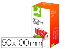 Q-connect Etiqueta Fragil 50x100 mm Rollo de 200 Unidades