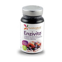 Mundo Natural Enzivita 30 Cápsulas - Complemento Alimenticio con Enzimas, Vitaminas y Minerales Antioxidantes