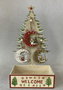 DKD Home Decor Decoración Colgante Navidad Tradicional Rojo Blanco Madera 11 x 32 x 17 cm (12 Unidades)