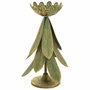 Candelero Alexandra House Living Dorado Hierro 21 x 31 x 21 cm Plumas