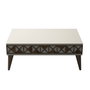 Hanah Home Mesa de Centro Cream 90cm x 34.6cm x 60cm Elegancia Atemporal y Funcionalidad Moderna