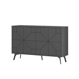 Hanah Home Consola Dune Antracita Tablero de Partículas Melamina 123x62.4x35 cm