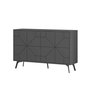 Hanah Home Consola Dune Antracita Tablero de Partículas Melamina 123x62.4x35 cm