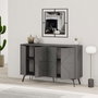Hanah Home Consola Dune Antracita Tablero de Partículas Melamina 123x62.4x35 cm