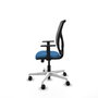PIQUERAS Y CRESPO Silla de oficina Motilla con mecanismo Sincro/Traslack, Azul claro y Gris