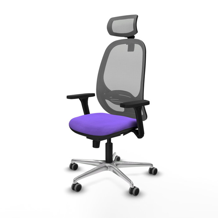 PIQUERAS Y CRESPO Silla de oficina Cilanco con mecanismo Sincro, Lila y Gris