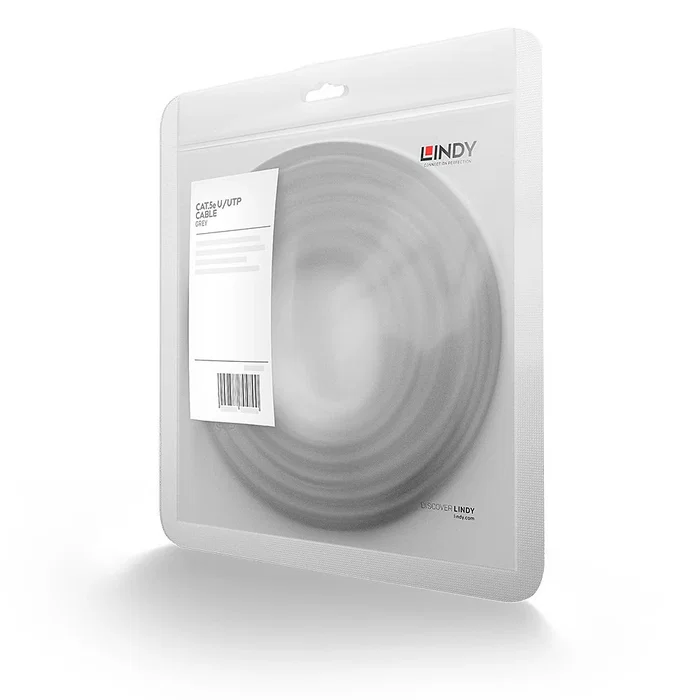Lindy 48369 Cable de Red Ethernet RJ45 20 m Cat5e U/UTP (UTP) Gris para Redes y Conexión
