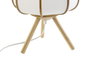 DKD Home Decor Lámpara de Sobremesa Bambú y Poliéster Natural/Blanco