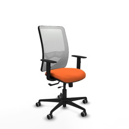 PIQUERAS Y CRESPO Silla de oficina Zulema Naranja y Blanco
