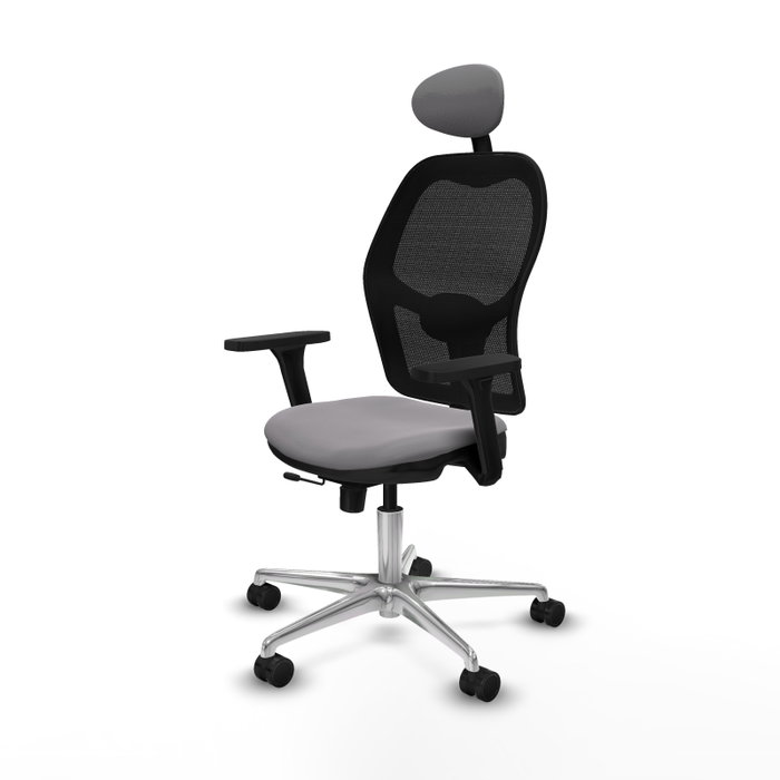 PIQUERAS Y CRESPO Silla de oficina Jorquera con mecanismo Sincro/Traslack, Gris y Negro PIQUERAS Y CRESPO Silla de oficina Jorquera con mecanismo Sincro/Traslack, Gris y Negro