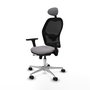 PIQUERAS Y CRESPO Silla de oficina Jorquera con mecanismo Sincro/Traslack, Gris y Negro