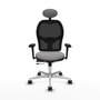PIQUERAS Y CRESPO Silla de oficina Jorquera con mecanismo Sincro/Traslack, Gris y Negro