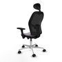 PIQUERAS Y CRESPO Silla de oficina Jorquera con mecanismo Sincro/Traslack, Gris y Negro